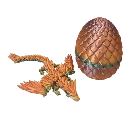 LearnLyrics 3D gedrucktes Drachenei - Drachenei mit Drachen im Inneren, 3D gedrucktes Drachenei, Dracheneier 3D gedruckter Drache mit beweglichen Gelenken | Flexib Plüsch-Ostereier von LearnLyrics