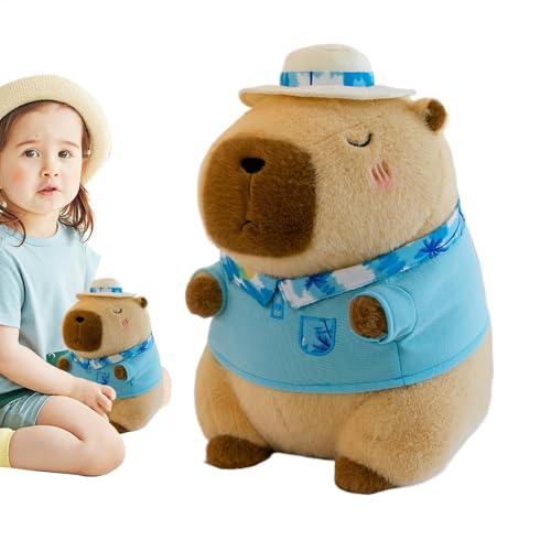 LearnLyrics Capybara Plush – Tierkissen für – Plüschtiere, Cartoon-Tiere, 9,5 Zoll, Plüschtierkissen, Plüschspielzeug für Plüschtiere von LearnLyrics