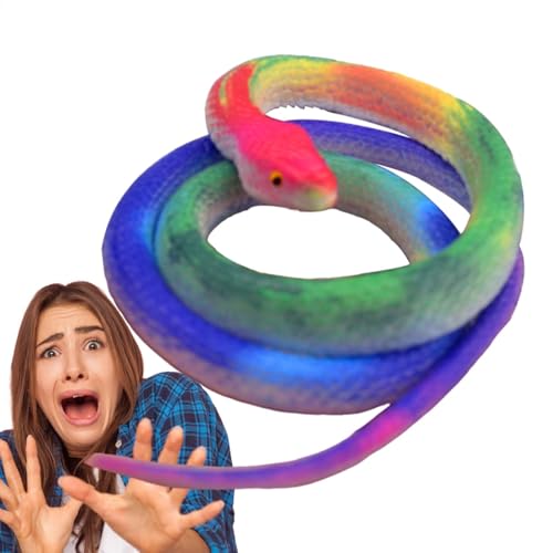 LearnLyrics Fake Snake – Schlangenspielzeug aus Gummi, Schlangen Spielzeug | Snakes Plank, um das Lernen von Vögeln geeignet zu halten, Grubenviper mit Mo-Motiven, Gummi von LearnLyrics