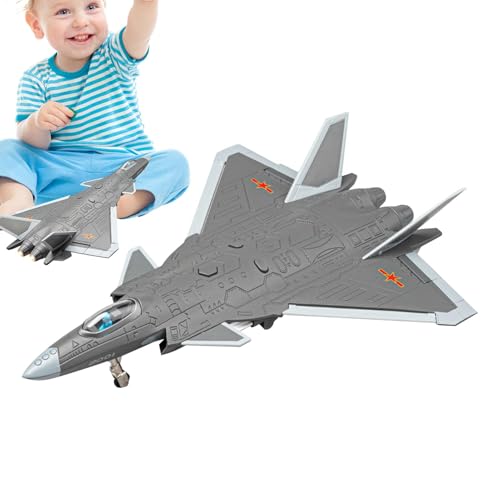 LearnLyrics Flugzeugspielzeug,Flugzeugspielzeug,Flugzeug Im Maßstab 1:84 Mit Licht Und Ton - J-20-Modell Mit Ständer, Spielzeugflugzeug, Tischdekoration Für Sammlung Und Ausstellung von LearnLyrics