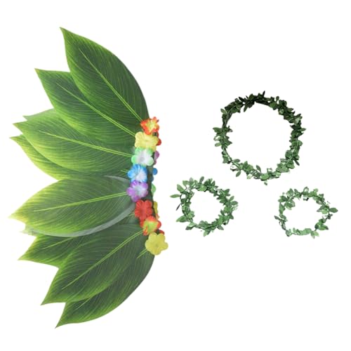 LearnLyrics Hawaii Kostüm,Tropenkostüm | Tropische Accessoires Armband und Haarband mit Blattdesign für verschiedene Anlässe wie Urlaub, Foto-, Abschlussfeiern, Sommerfeste und LearnLyrics Hawaii Kostüm,Tropenkostüm | Tropische Accessoires Armband und Haarband mit Blattdesign für verschiedene Anlässe wie Urlaub, Foto-, Abschlussfeiern, Sommerfeste und von LearnLyrics