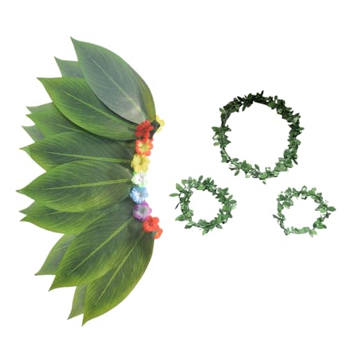 LearnLyrics Hawaiianische Themen-Outfits Für Frauen - Tropenkostüm,Tropische Accessoires Armband und Haarband mit Blattdesign für verschiedene Anlässe wie Urlaub, Foto-, Abschlussfeiern, Sommerfeste LearnLyrics Hawaiianische Themen-Outfits Für Frauen - Tropenkostüm,Tropische Accessoires Armband und Haarband mit Blattdesign für verschiedene Anlässe wie Urlaub, Foto-, Abschlussfeiern, Sommerfeste von LearnLyrics