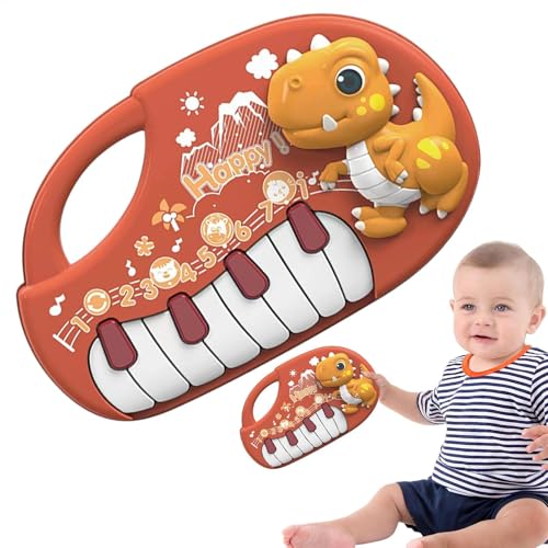 LearnLyrics Klavier für Kleinkinder, Dinosaurierklaviertastatur | Musikspielzeug für Babys Dinosaurier – interaktives und kreatives Musikklavierspielzeug, für Geburtstag von 6 9 12 18 von LearnLyrics