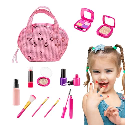 LearnLyrics Make-up-Spielzeug für Mädchen, komplettes Beauty-Kosmetik-Set für Kleinkinder | Make-up-Set für Kinder, Make-up-Spielzeug mit Kosmetiktasche für von LearnLyrics