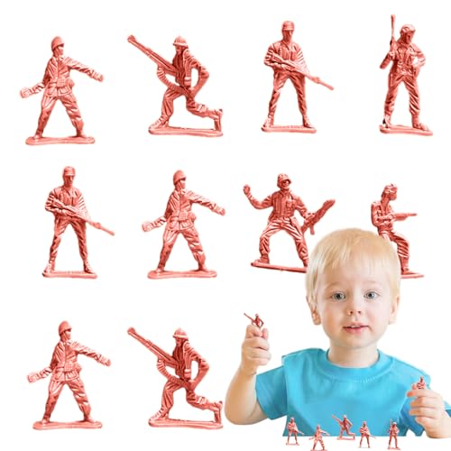 LearnLyrics Soldatenspielzeug, Figuren von Bleisoldaten – Spielzeugmodelle für Männer, klassische Soldaten, Spielset mit interaktiven Actionfiguren, dekorativ, 50 Stück von LearnLyrics