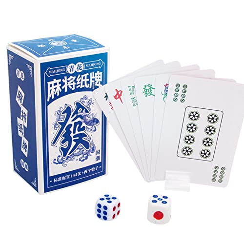 LearnLyrics -Solitaire-Spiele Tragbares Poker-Brettspiel Reise-Mahjong-Karten für Freunde, Senioren, Erwachsene für Parkvogelfreunde, Reiseerholung, Outdoor-Freizeit und Freundestreffen von LearnLyrics