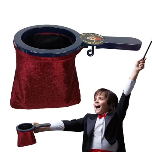 LearnLyrics Zaubertricks für Kinder, Zaubererset Zauberer-Wechseltasche Zauberer-Trick-Requisite Drehbarer Griff lässt Dinge Verschwinden, Bühnen-Requisiten-Zubehör, Zauberer-Wechseltasche für von LearnLyrics