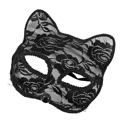 Mardi Gras Maske – Halbmaske, Maskerade-Gesichtsmaske, Spitze, elegante Katzenaugenmaske | Wiederverwendbare tragbare Halloween-Karnevals-Partymaske, bequeme Partybrille mit Schleifenband für Hallowee von LearnLyrics