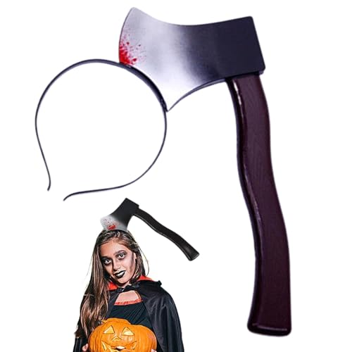 Metzger-Halloween-Kostüm-Haarband, Halloween Blutstirnband | Halloween-Kostüm, Blutiges Haarzubehör, Halloween-Horror-Stirnband, Blut-Axt für Rasse von LearnLyrics