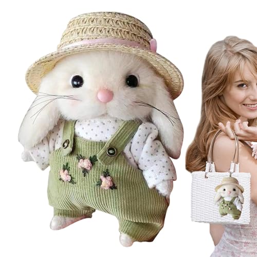 Plüschtier Hase, Plüschhase | Kuschelpuppe, süßes Kaninchen, 5,5 Zoll (14 cm), Plüschspielzeug für Stoffpuppe von LearnLyrics