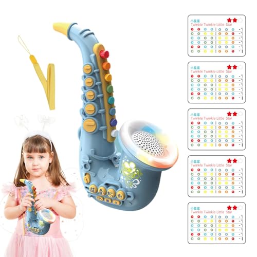 Saxophon Spielzeug, Saxophon für Trompete, Instrumente für Musik und Licht – Musikinstrument für Anfänger, , Mädchen, Kleinkinder, von LearnLyrics