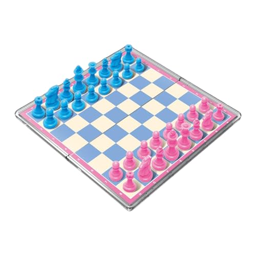 Schachspiele für Erwachsene,Reiseschachspiel magnetisch | 5,91 Zoll magnetisches faltbares Kristallschachbrett - Puzzle-Spielzeug, Schachfiguren, interaktive Familienspiele, Lernspielzeug von LearnLyrics