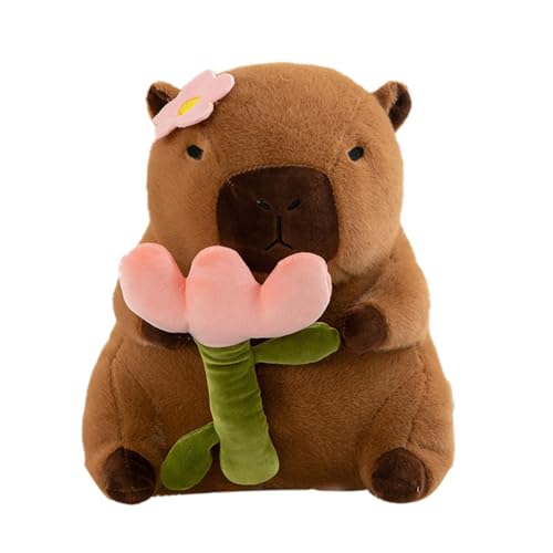 Simulation Capybara Plüschtier - Capybara Plush Toy, Capybara Tragende Schildkröte, Niedlichen Capybara Plushie | Simulation Tier Capybara Puppen, Capybara-Stofftier, Für Geburtstagsgeschenk von LearnLyrics