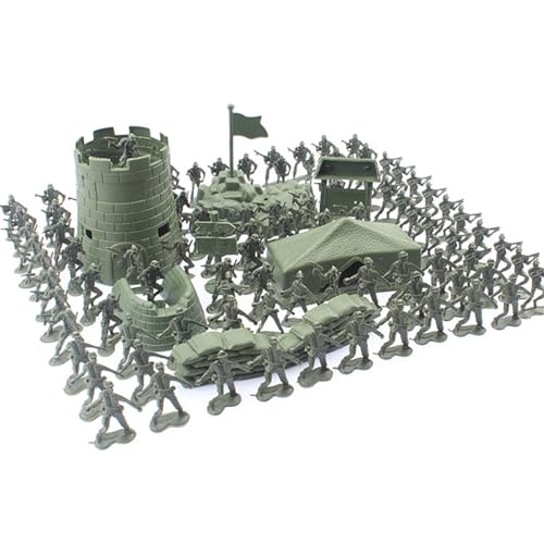 Soldier Guys Spielzeug für Jungen, multifunktionale Soldaten-Actionfiguren, 100 Stück, dekorative Soldatenfiguren und Zubehör, Spielset mit Soldatenwaffen-Action-Figuren für von LearnLyrics