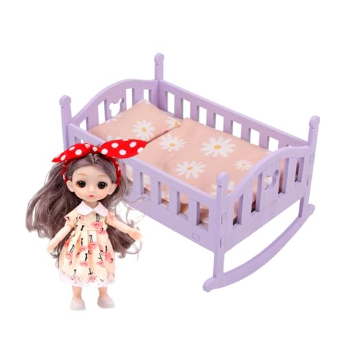 Spielzeugpuppenbett - Pink Playhouse Sleeping Crib, Spielzimmer Kindergartenmöbel, Kindergartenrolle Spielzeug, langlebiges Kleinkindstück mit entzückendem Build -Stil | Spielzeugpuppenbett für Kinder Spielzeugpuppenbett - Pink Playhouse Sleeping Crib, Spielzimmer Kindergartenmöbel, Kindergartenrolle Spielzeug, langlebiges Kleinkindstück mit entzückendem Build -Stil | Spielzeugpuppenbett für Kinder von LearnLyrics