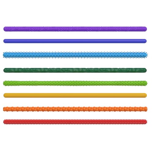 Textured Fidget Stick - Elastisches Silikonspielzeug, weicher Spannungsreliever, Squeeze Play Stick, entspannende Fokushilfe | Silikon Sensory Sticks strukturiert für Kinder Teen erwachsene Frauen Män Textured Fidget Stick - Elastisches Silikonspielzeug, weicher Spannungsreliever, Squeeze Play Stick, entspannende Fokushilfe | Silikon Sensory Sticks strukturiert für Kinder Teen erwachsene Frauen Män von LearnLyrics