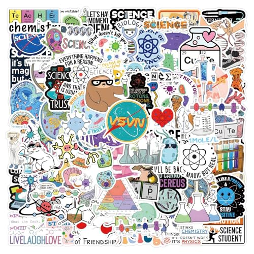 Wissenschaftsaufkleber-süße wasserdichte Vinyl-Abziehbilder mit wissenschaftlichem Thema, Bildungsstamm Aufkleber Set | Einzigartige lustige Grafik, Klassenzimmer und Projektnutzung, hochwertige, fade Wissenschaftsaufkleber-süße wasserdichte Vinyl-Abziehbilder mit wissenschaftlichem Thema, Bildungsstamm Aufkleber Set | Einzigartige lustige Grafik, Klassenzimmer und Projektnutzung, hochwertige, fade von LearnLyrics