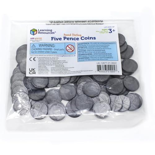 Learning Resources Five Pence Coins, Set of 100 von Learning Resources