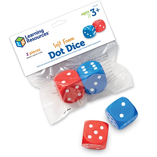 Learning Resources „Foam Dot Dice“ – Schaumstoff-Punktewürfel von Learning Resources