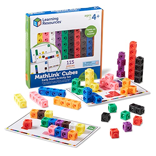 Learning Resources Early Math Mathlink Cube Activity Set, Assorted Colors, 115Piece, Ages 4+ von Learning Resources