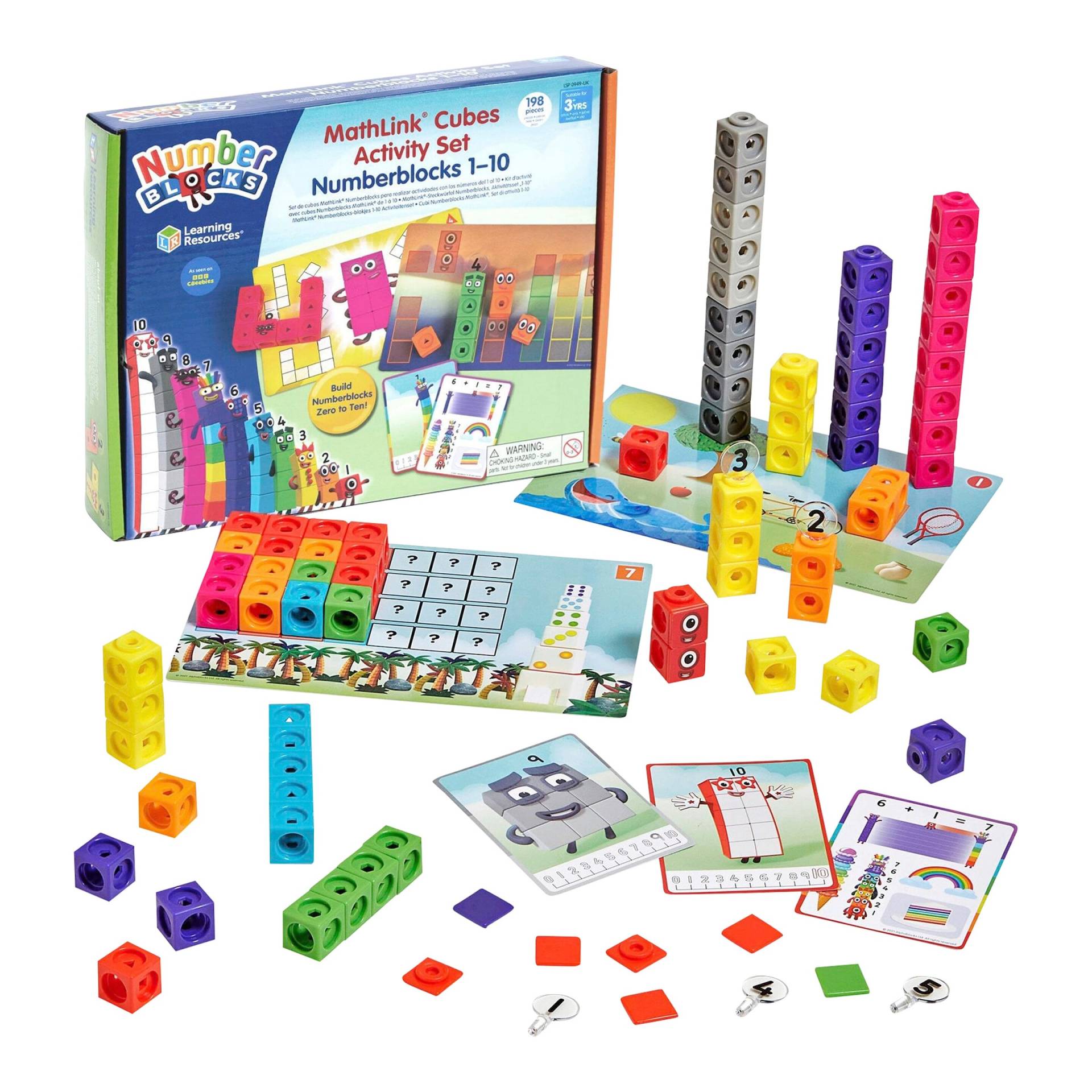 Learning Resources Aktivitätsset MathLink-Steckwürfel Numberblocks 1-10 von Learning Resources