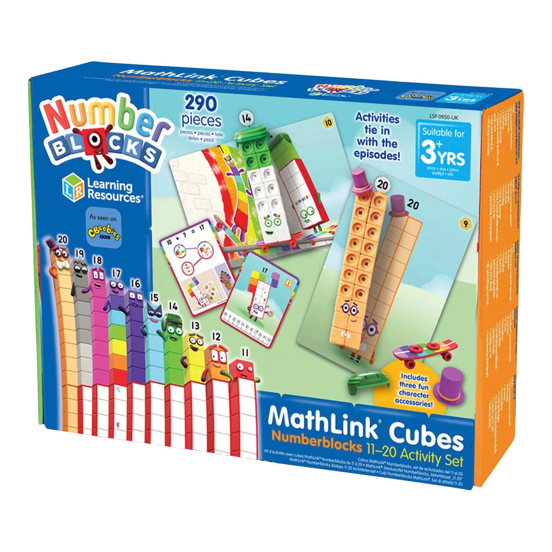 Learning Resources Aktivitätsset MathLink-Steckwürfel Numberblocks 11-20 von Learning Resources