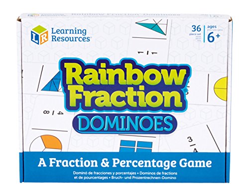 Learning Resources Bruchrechnen-Dominosteine in Regenbogenfarben von Learning Resources