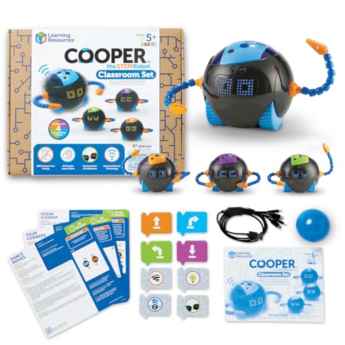 Learning Resources Cooper Der STEM-Roboter Klassenset LER3118, Kooperatives Coding-Spielzeug Ab 5 Jahren, Programmieren Lernen Ohne Bildschirm, Mint-Förderung Grundschule Learning Resources Cooper Der STEM-Roboter Klassenset LER3118, Kooperatives Coding-Spielzeug Ab 5 Jahren, Programmieren Lernen Ohne Bildschirm, Mint-Förderung Grundschule von Learning Resources
