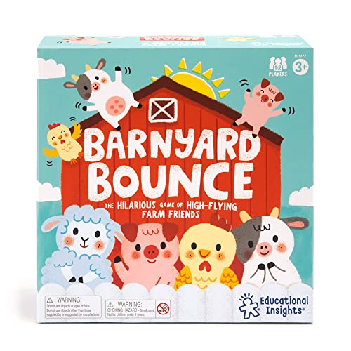 Learning Resources EI-1777 Barnyard Bounce Game Tier Hüpfende Bauernhoftiere, Memory-und Zuordnungsspiel für Vorschulkinder, für Jungen und Mädchen ab 3 Jahren, Mehrfarbig, one Size von Educational Insights