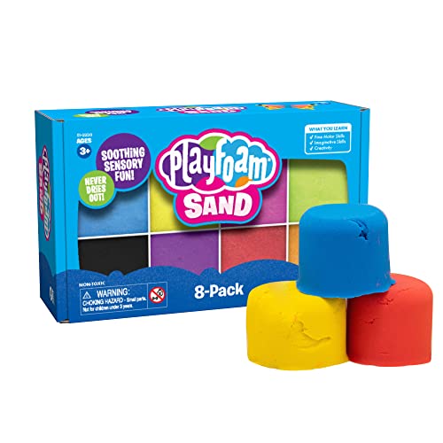 Learning Resources Playfoam Sand 8-er Spielsand Jumboset, 8-farbig sortiert zum Kneten, Formen, für Vorschüler, Kleinkinder Klassenzimmer, Geschenke für Kinder Jungen Mädchen Altersstufen 3 4 5+, Mittel von Educational Insights