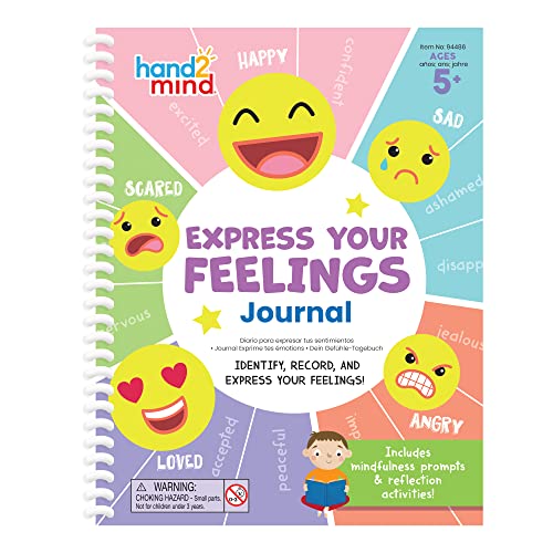 Learning Resources Express Your Feelings Journal, Activity Book für Kinder zum Erkennen und Ausdrücken von Emotionen und Gefühlen, Selbstregulation, Achtsamkeit lernen, ab 5 Jahren von hand2mind