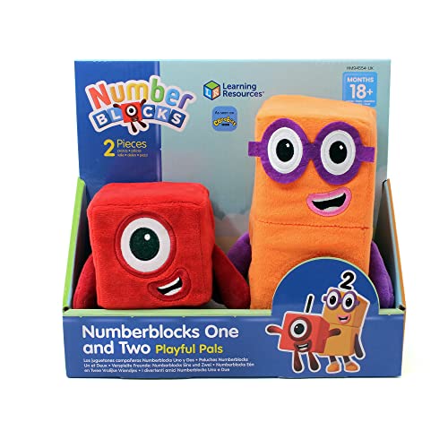 Learning Resources Numberblocks One und Two Playful Pals Plüschtiere, Numberblocks Plüschtiere, Stofftiere für Kleinkinder, Geschenke für Kinder ab 18 Monate 1 2 3 Jahren, Jungen und Mädchen von Learning Resources