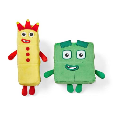 Learning Resources Verspielte Freunde: Numberblocks DREI und Vier, Numberblocks-Plüschfiguren DREI und Vier, Numberblocks Plüsch Mädchen & Jungen, Kuscheltiere für Kleinkinder 1-3, Alter 18 Monate+ von Learning Resources