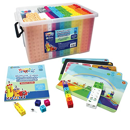 Learning Resources MathLink Numberblocks-Steckwürfelset für das Klassenzimmer, Numberblocks-Unterrichtsmaterial für den Mathematikunterricht, Anleitung für Lehrer, 3+ von Learning Resources