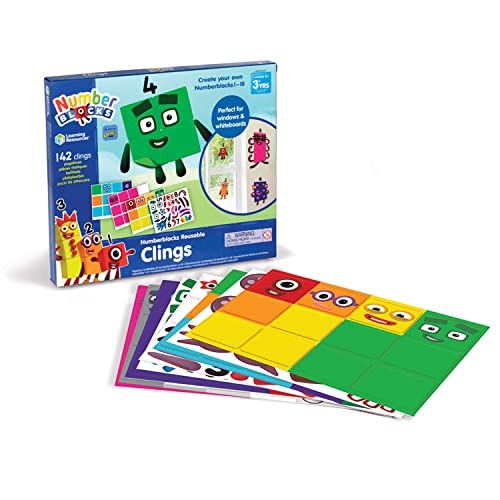 Learning Resources Numberblocks Wiederverwendbare Klebefolien, Klassenzimmer-Essentials für Lehrer, erstellen Sie die Numberblocks eins bis zehn auf Whiteboards im Klassenzimmer nach von Learning Resources