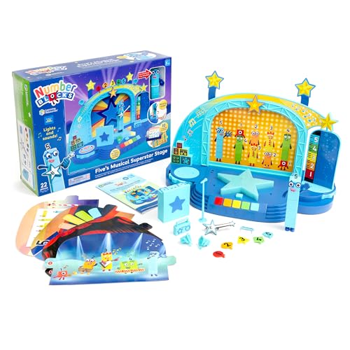 Learning Resources HM96095-UK Numberblock Five’s Magical Superstar Stage, Spielzeug für 3-jährige Jungen und Mädchen, Deluxe-Spielset mit Five-Figur enthalten, Multi von Learning Resources