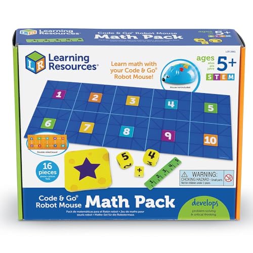 Learning Resources Code & Go Mathe-Set für die Robotermaus, 16Piece von Learning Resources