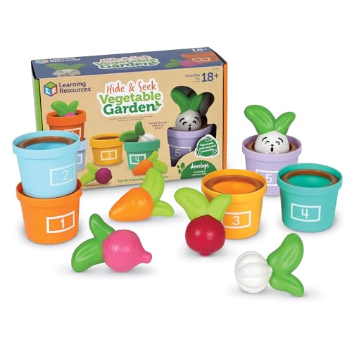 Learning Resources LER3604 Verstecken im Gemüsegarten, Alter 18 Monate, Lernspielzeuge für Kleinkinder, Nachhaltiges Spielzeug, multi, Einheitsgröße von Learning Resources