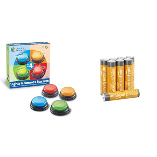 Learning Resources LER3776 Lichter und Geräusche Summer (4 Stück), c1 & Amazon Basics AAA-Alkalibatterien, leistungsstark, 1,5 V, 8 Stück (Aussehen kann variieren) von Learning Resources