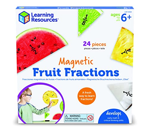 Learning Resources Magnetische Obstbruchteile, die Welt der Zahlen für Kindermathematik, Mathematik nach Montessori, Spiele für Kinder, Lernspiele für den Innenbereich, 24 Teile, ab 6 Jahren Learning Resources Magnetische Obstbruchteile, die Welt der Zahlen für Kindermathematik, Mathematik nach Montessori, Spiele für Kinder, Lernspiele für den Innenbereich, 24 Teile, ab 6 Jahren von Learning Resources