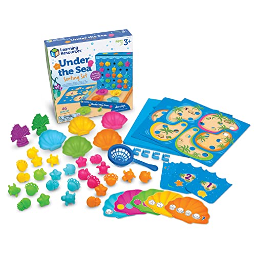 Learning Resources Im Meer Sortier-Set, Sortierspielzeug, Lernspiele für drinnen, Denkspielzeug für Kleinkinder, Vorschul-Lernspielzeug für Kleinkinder, 46-teilig, ab 3 Jahren von Learning Resources