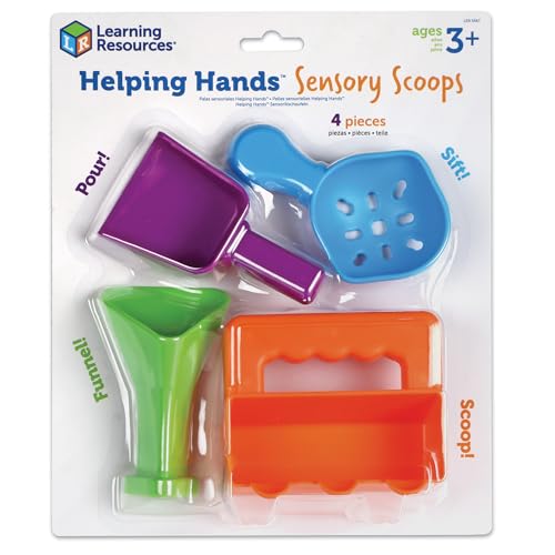 Learning Resources Helping Hands Sensorikschaufeln, Feinmotorik-Spielzeug, Sensorik-Spielzeug bei Autismus, Sensorik-Spielzeug für autistische Kinder, Sensorik-Spielzeug für Kleinkinder, 4-teilig, 3+ von Learning Resources