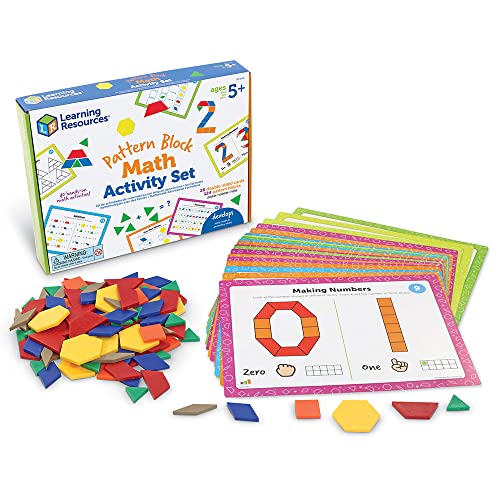 Learning Resources Pattern Block Activity Set, Kinder, Lernspiele, Vorschule Mathe, Montessori, 144 Teile, 5+ von Learning Resources