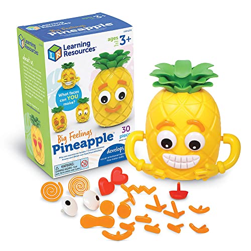 Learning Resources Ananas „Große Gefühle“, Sozio-emotionales Spielzeug, Kreatives Spiel, Körperbewusstsein, Geschenke für Kinder ab 3 4 5 6 Jahren, Jungen und Mädchen von Learning Resources