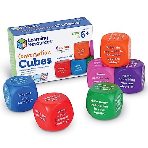 Learning Resources Gespräche-Bilderwürfel (6 würfel), erzählwürfel, Story Cubes Kinder, geschichtenwürfel für Kinder, steckwürfel grundschule, wortschatz erweitern, Spiele für Kinder ab 6 Jahren von Learning Resources