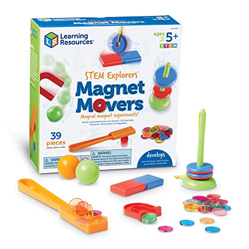 Learning Resources Magnet Movers, Welt der Magneten – STEM Explorers, hufeisenmagnet & ringmagnet, Magnete experimente & forscherset für Kinder, experimente für Kinder ab 5+ von Learning Resources