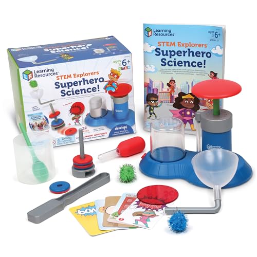 Learning Resources LER9310 Mint Explorers Superhelden, Wissenschafts-Kit für 6-jährige Mädchen und Jungen, enthält 10 Experimente, Multi von Learning Resources