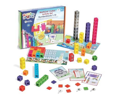 Learning Resources Numberblocks MathLink-Würfel 1-10 Aktivitätsset, Training vorschulischer Mathekenntnisse, Bauen, Lernen, Spielen – im Klassenzimmer und zu Hause, Ab 3 Jahren von Learning Resources