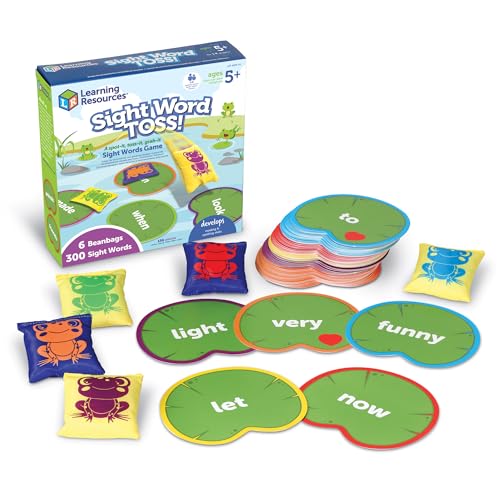 Learning Resources Sight Words werfen, ab 5 Jahren, Rechtschreibspiele, 220 englische Wörter, Lese- und Schreibfähigkeiten, Wortspiele, geeignet für 1 bis 6 Spieler von Learning Resources