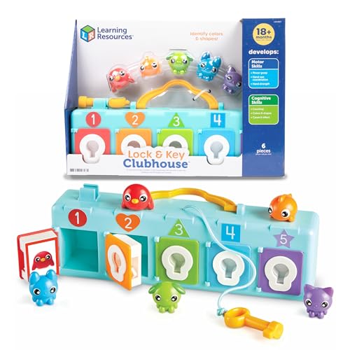 Learning Resources Lock & Key Clubhouse Spielhaus mit Schlüsseln & 5 Tierfreunden – Motorikspiel ab 18 Monaten Learning Resources Lock & Key Clubhouse Spielhaus mit Schlüsseln & 5 Tierfreunden – Motorikspiel ab 18 Monaten von Learning Resources